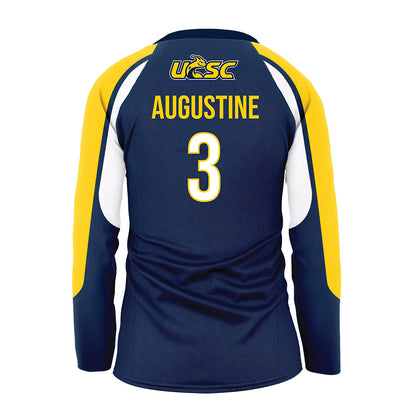 UCSC - NCAA Women's Volleyball : Michaela Augustine - Navy Soccer Jersey-1
