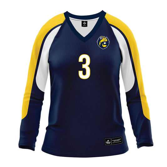 UCSC - NCAA Women's Volleyball : Michaela Augustine - Navy Soccer Jersey-0