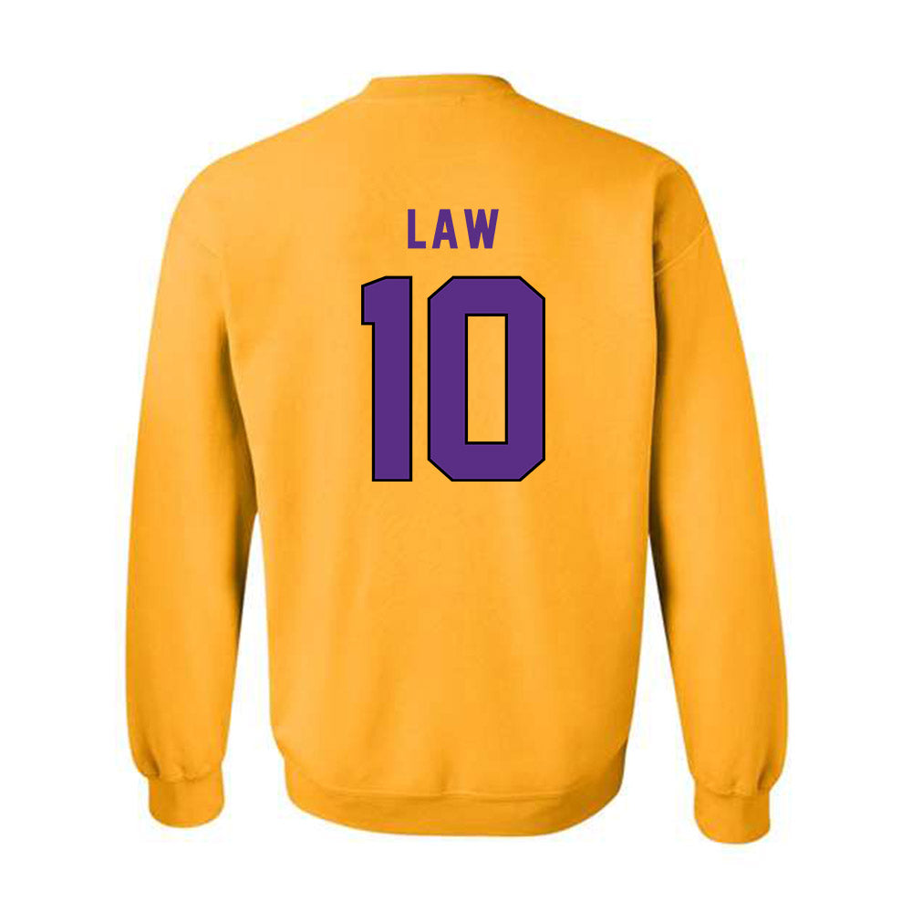 East Carolina - NCAA Football : Crews Law - Classic Shersey Crewneck Sweatshirt-1