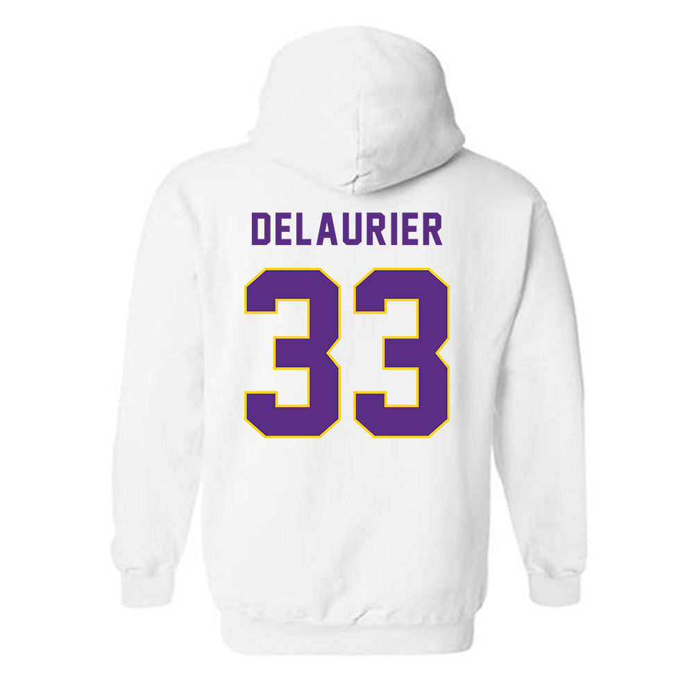 East Carolina - NCAA Men's Basketball : Eli DeLaurier - Classic Shersey Hooded Sweatshirt-1