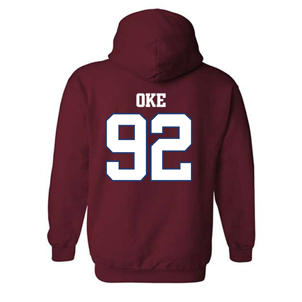 Arkansas - NCAA Football : David Oke - Classic Shersey Hooded Sweatshirt-1
