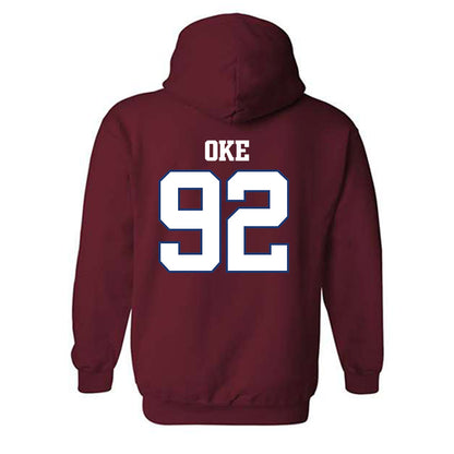 Arkansas - NCAA Football : David Oke - Classic Shersey Hooded Sweatshirt-1