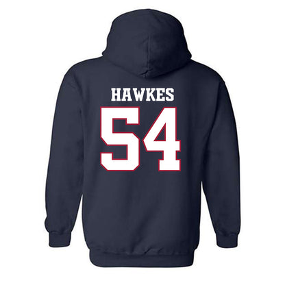 Arkansas - NCAA Football : Adam Hawkes - Classic Shersey Hooded Sweatshirt-1