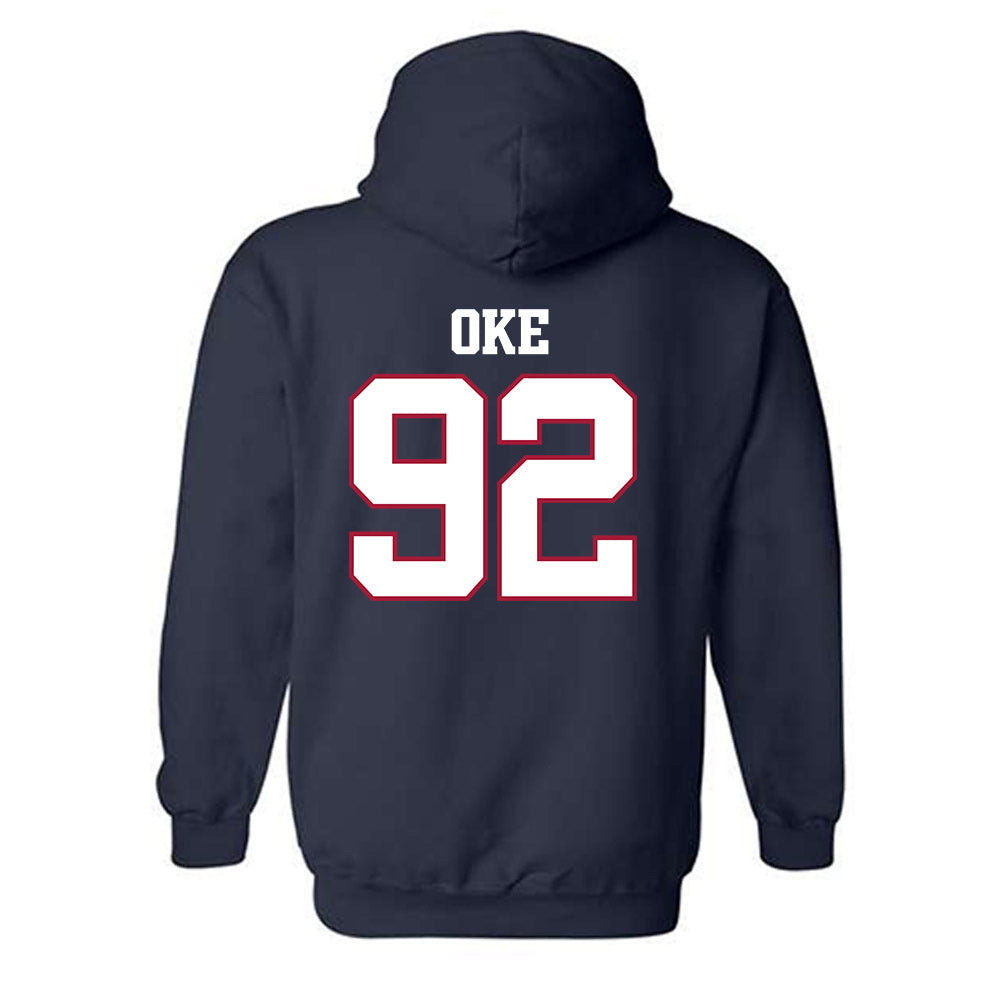 Arkansas - NCAA Football : David Oke - Classic Shersey Hooded Sweatshirt-1