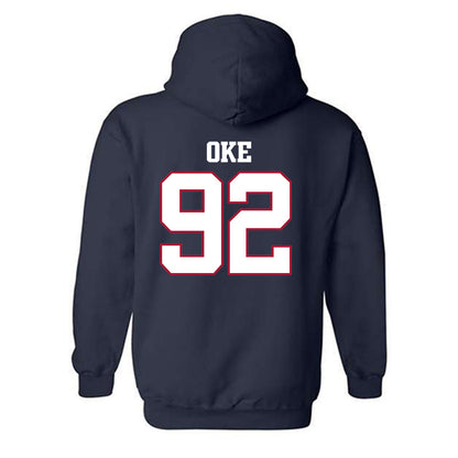 Arkansas - NCAA Football : David Oke - Classic Shersey Hooded Sweatshirt-1