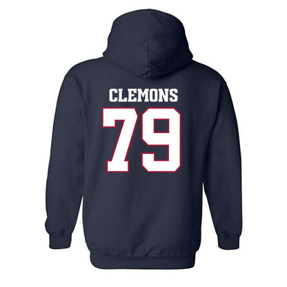 Arkansas - NCAA Football : Josiah Clemons - Classic Shersey Hooded Sweatshirt-1