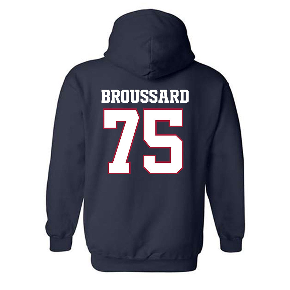 Arkansas - NCAA Football : Kavion Broussard - Classic Shersey Hooded Sweatshirt-1