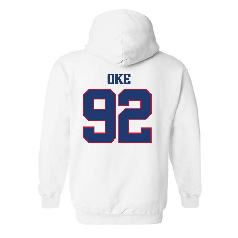 Arkansas - NCAA Football : David Oke - Classic Shersey Hooded Sweatshirt-1