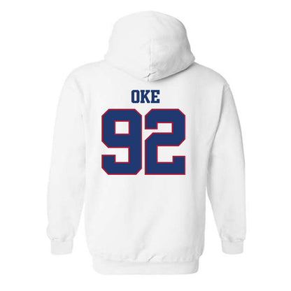 Arkansas - NCAA Football : David Oke - Classic Shersey Hooded Sweatshirt-1