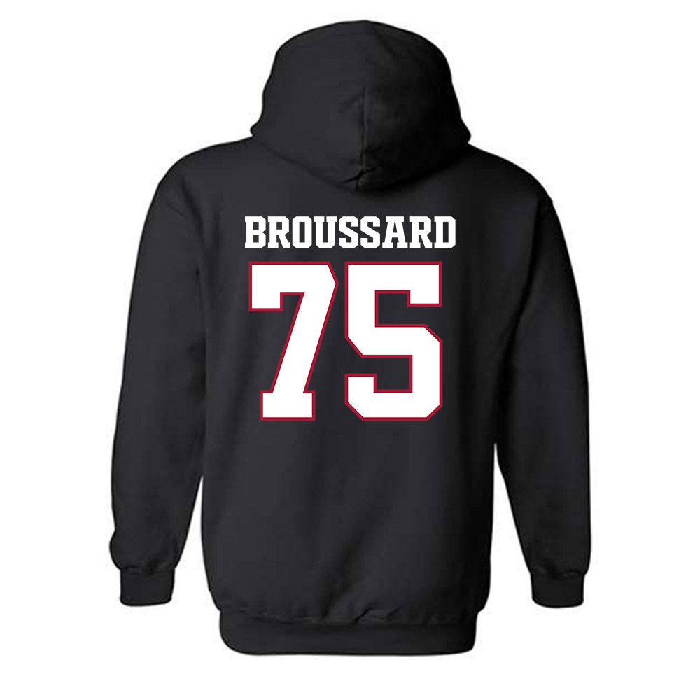 Arkansas - NCAA Football : Kavion Broussard - Classic Shersey Hooded Sweatshirt-1