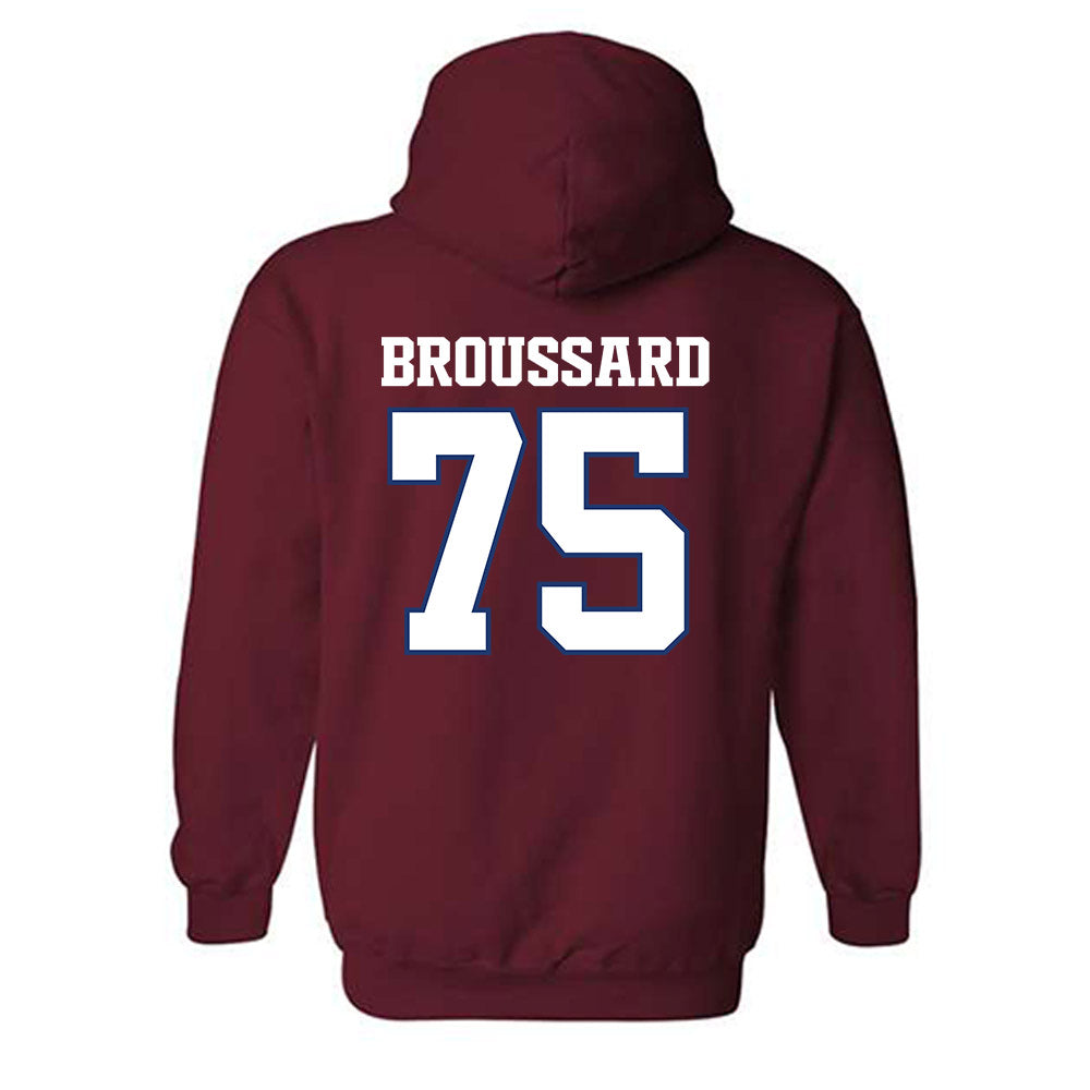 Arkansas - NCAA Football : Kavion Broussard - Classic Shersey Hooded Sweatshirt-1