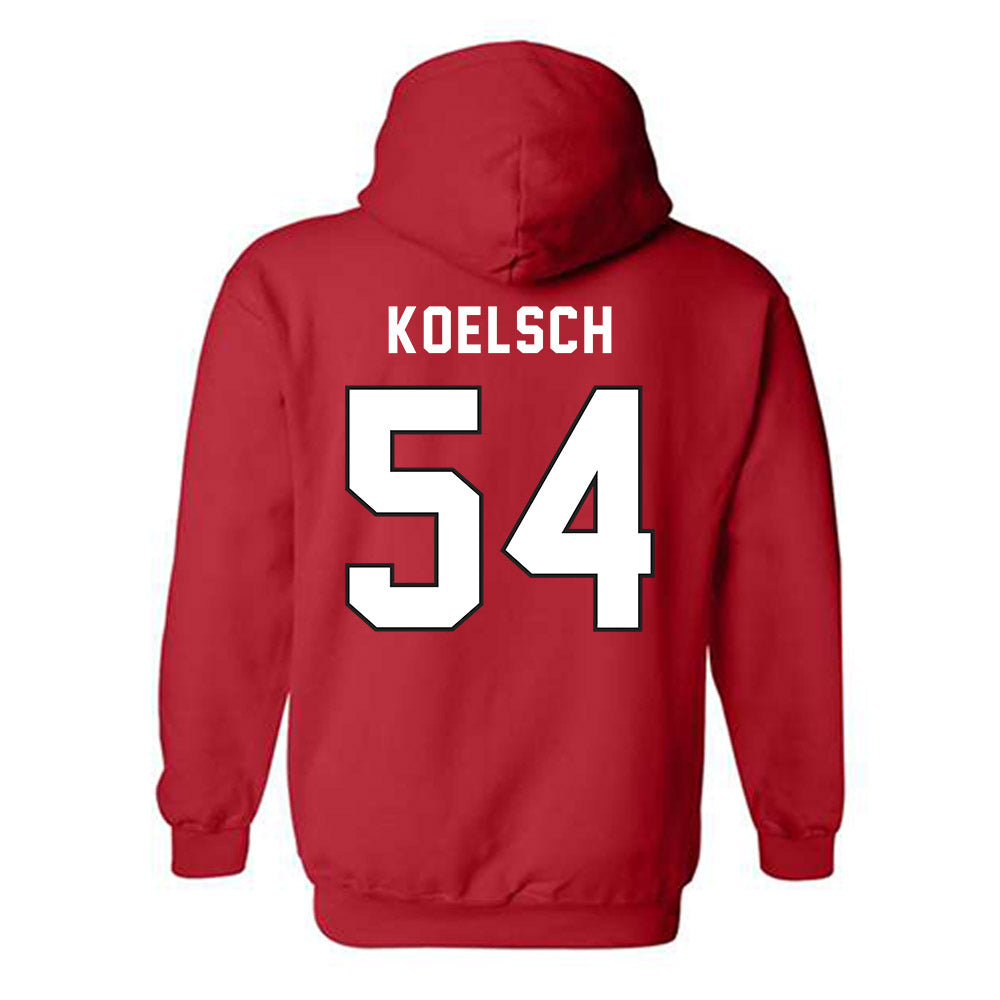 Northeastern - NCAA Men's Basketball : Liam Koelsch - Classic Shersey Hooded Sweatshirt-1