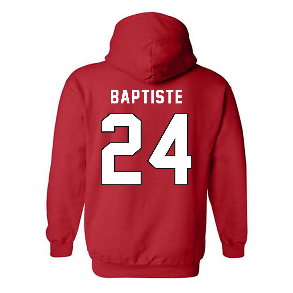 Northeastern - NCAA Men's Basketball : Sage Baptiste - Classic Shersey Hooded Sweatshirt-1