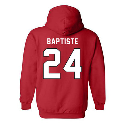 Northeastern - NCAA Men's Basketball : Sage Baptiste - Classic Shersey Hooded Sweatshirt-1
