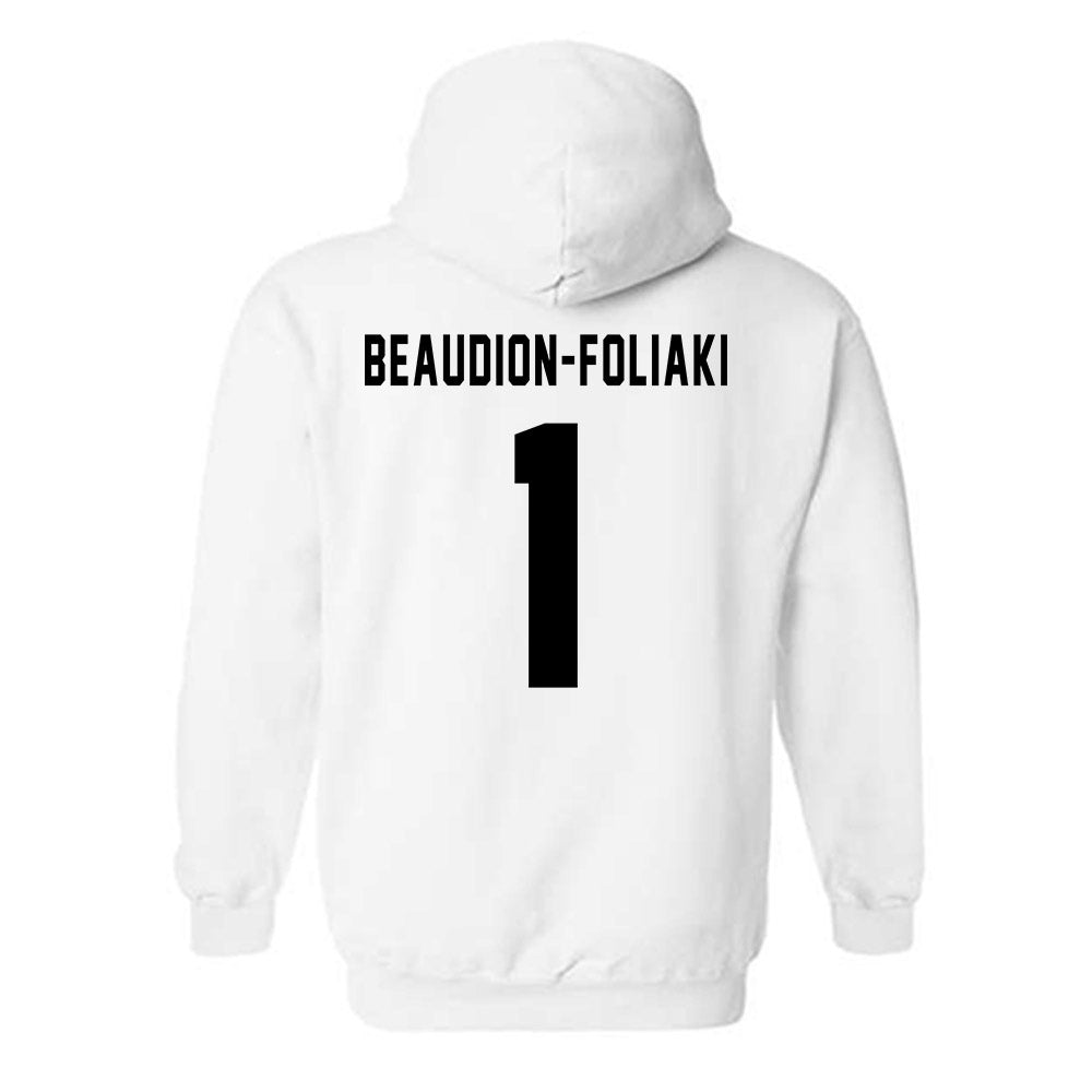 Northeastern - NCAA Women's Basketball : Kailee Beaudion-Foliaki - Classic Shersey Hooded Sweatshirt-1