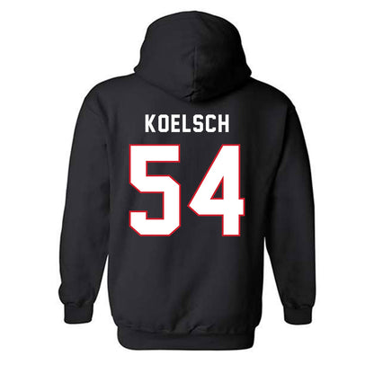 Northeastern - NCAA Men's Basketball : Liam Koelsch - Classic Shersey Hooded Sweatshirt-1