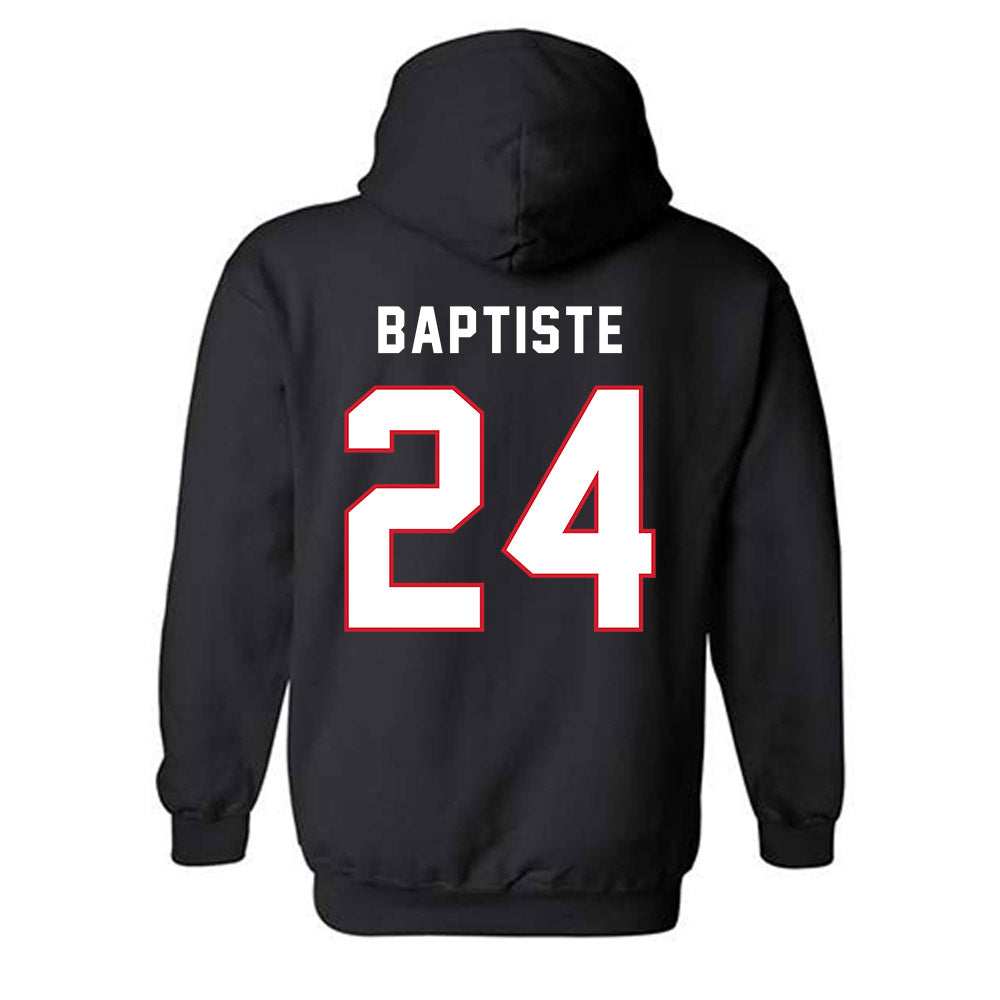 Northeastern - NCAA Men's Basketball : Sage Baptiste - Classic Shersey Hooded Sweatshirt-1