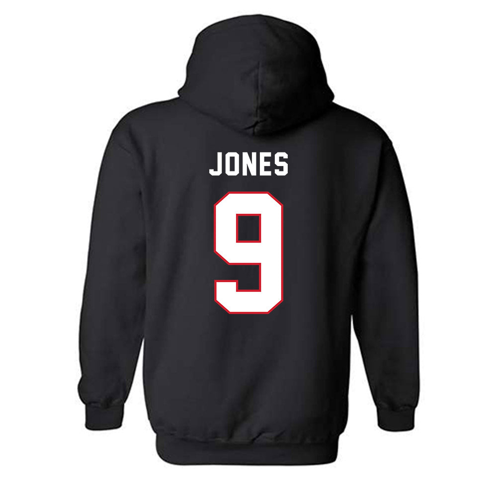 Northeastern - NCAA Men's Ice Hockey : Noah Jones - Classic Shersey Hooded Sweatshirt-1