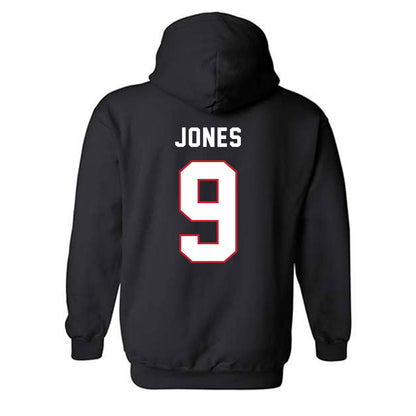 Northeastern - NCAA Men's Ice Hockey : Noah Jones - Classic Shersey Hooded Sweatshirt-1