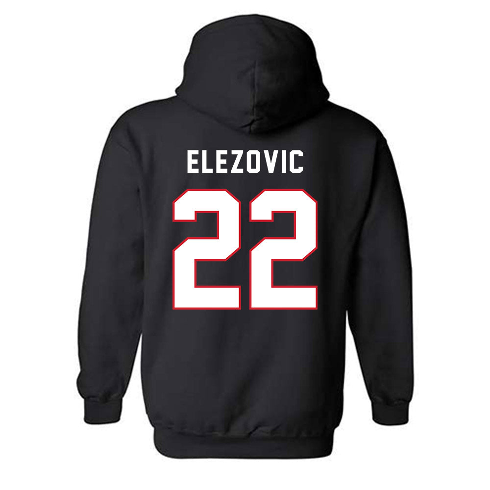 Northeastern - NCAA Men's Basketball : Haris Elezovic - Classic Shersey Hooded Sweatshirt-1