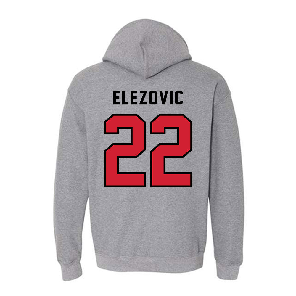Northeastern - NCAA Men's Basketball : Haris Elezovic - Classic Shersey Hooded Sweatshirt-1