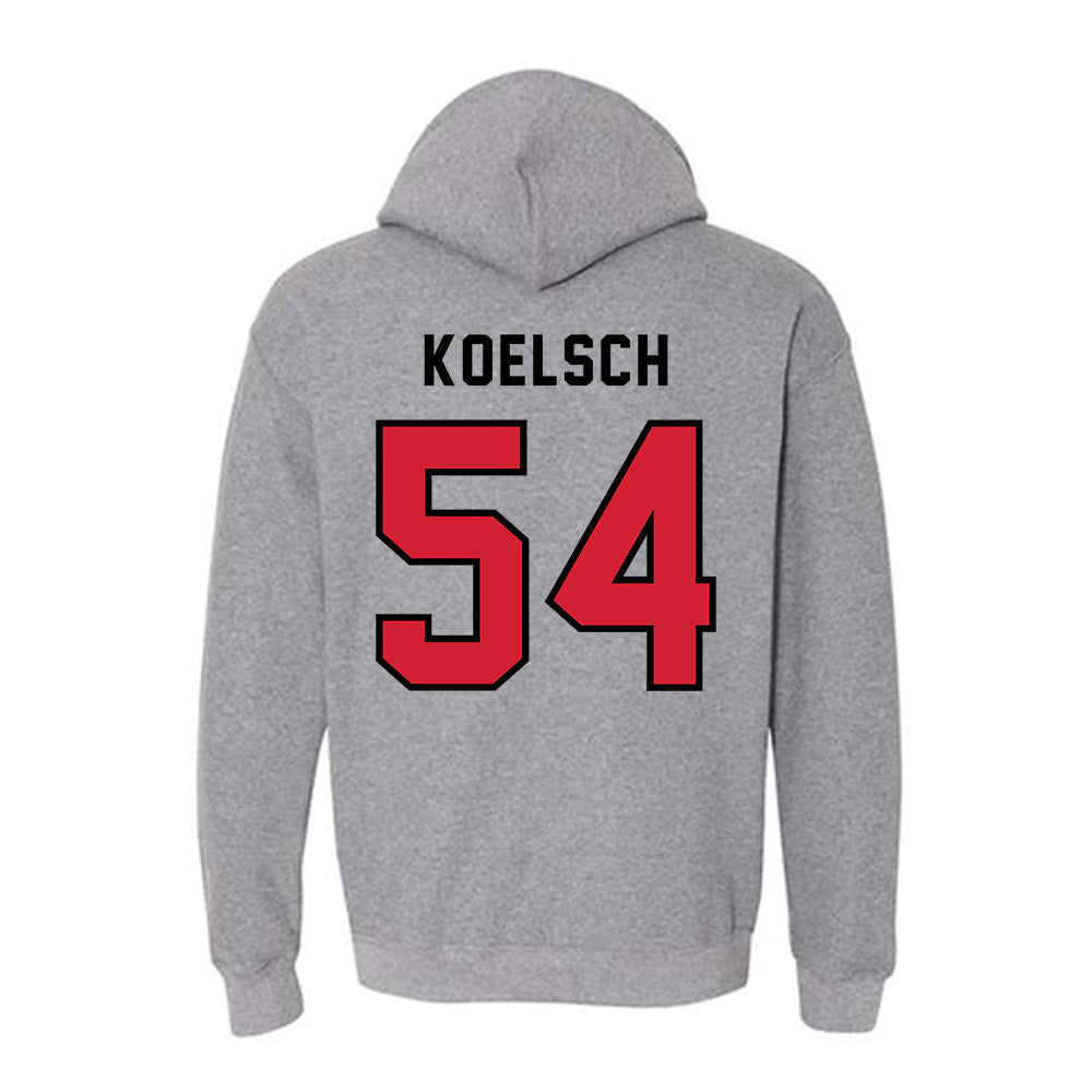 Northeastern - NCAA Men's Basketball : Liam Koelsch - Classic Shersey Hooded Sweatshirt-1