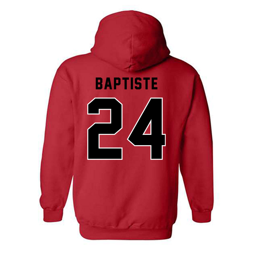 Northeastern - NCAA Men's Basketball : Sage Baptiste - Classic Shersey Hooded Sweatshirt-1