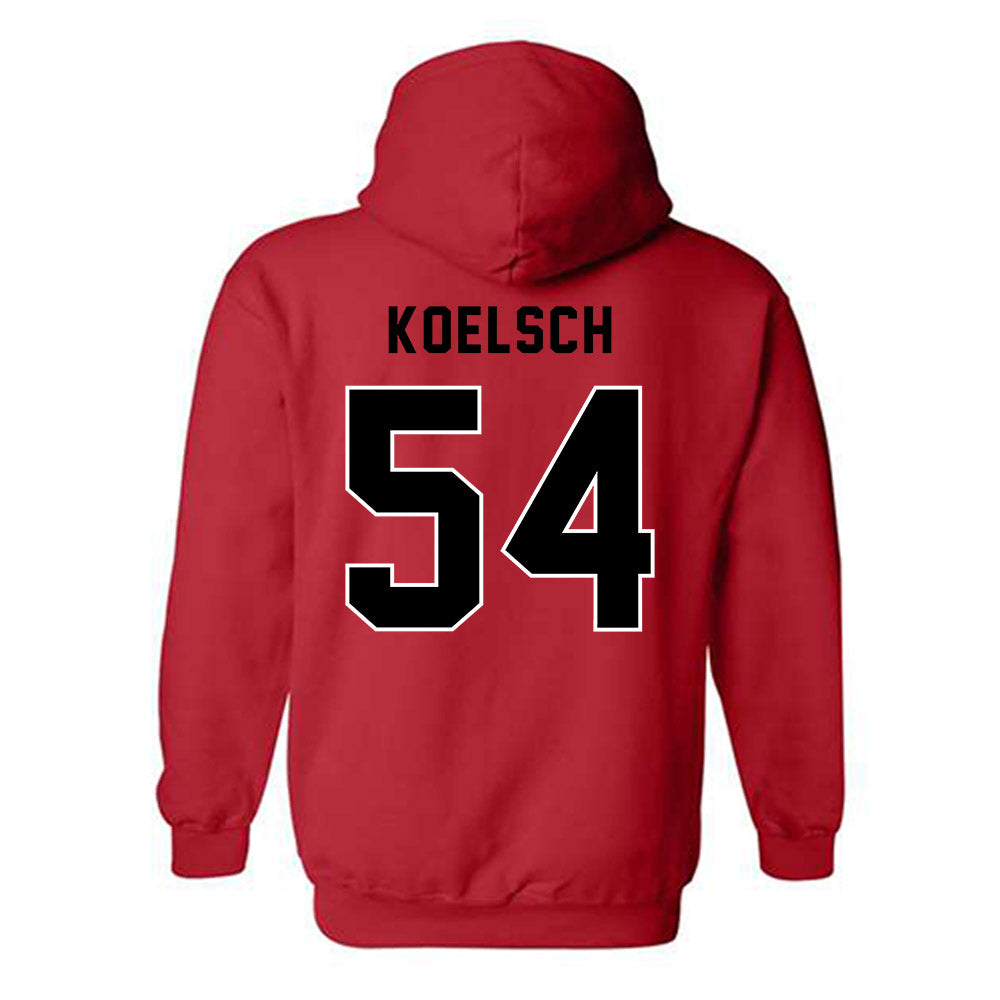 Northeastern - NCAA Men's Basketball : Liam Koelsch - Classic Shersey Hooded Sweatshirt-1