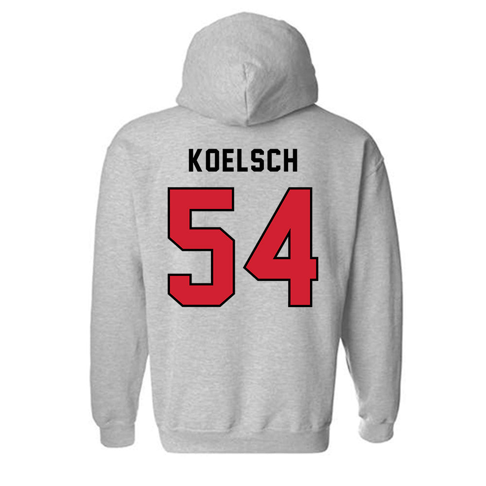 Northeastern - NCAA Men's Basketball : Liam Koelsch - Classic Shersey Hooded Sweatshirt-1
