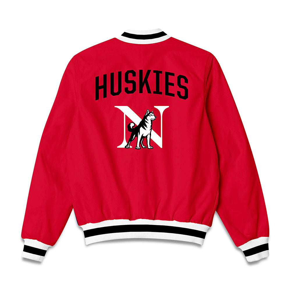 Northeastern - NCAA Men's Basketball : Liam Koelsch - Bomber Jacket-1