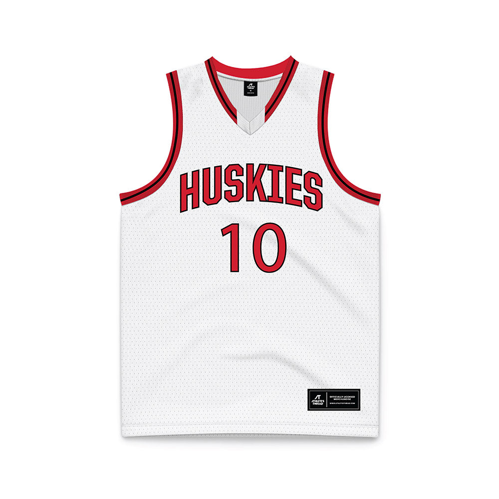 Northeastern - NCAA Men's Basketball : Miles Newton - White Basketball Jersey-0