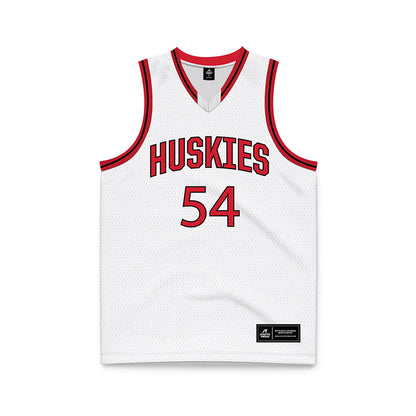 Northeastern - NCAA Men's Basketball : Liam Koelsch - White Basketball Jersey-0