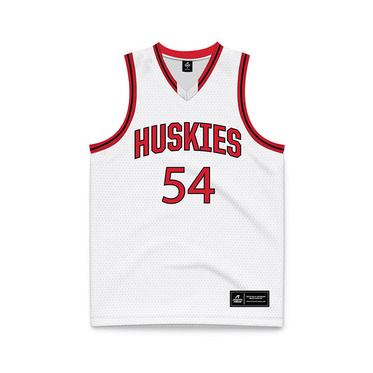 Northeastern - NCAA Men's Basketball : Liam Koelsch - White Basketball Jersey-0