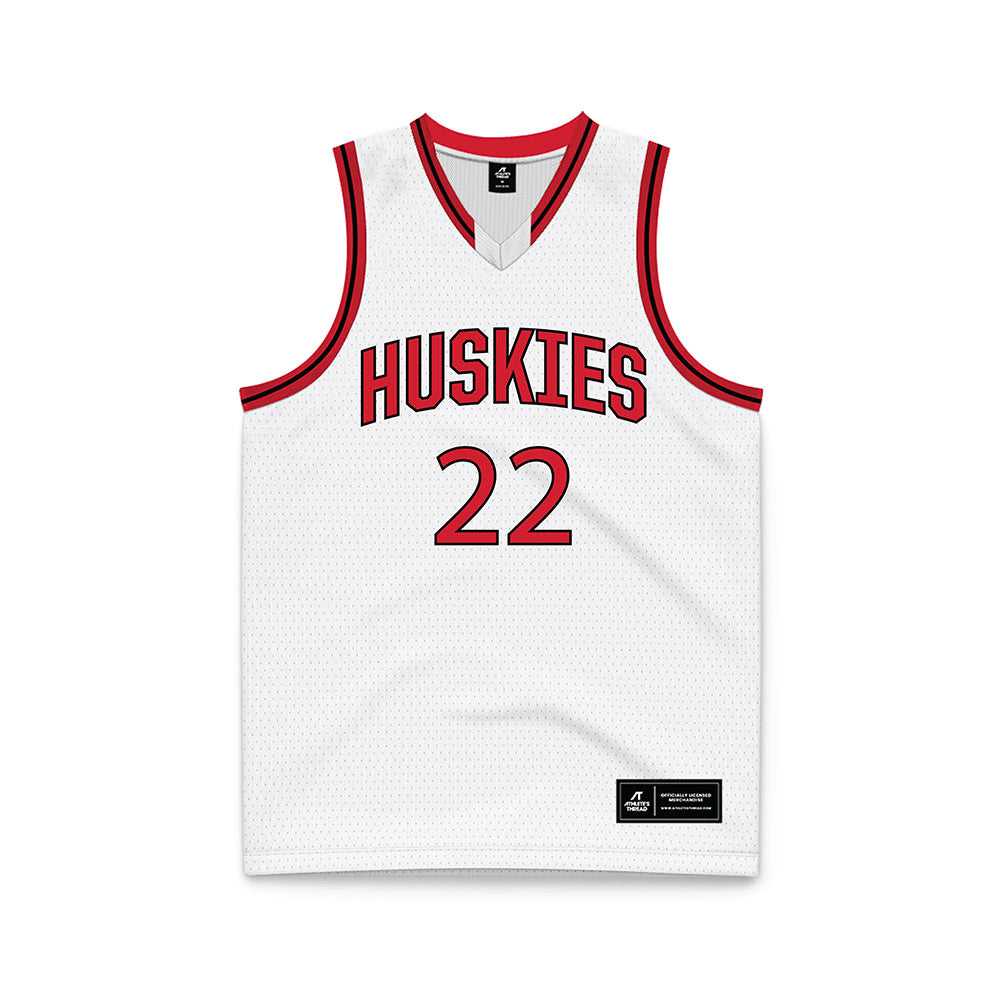 Northeastern - NCAA Men's Basketball : Haris Elezovic - White Basketball Jersey-0