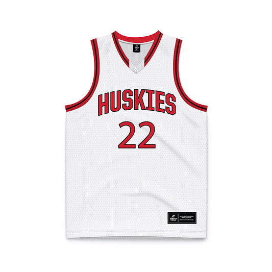 Northeastern - NCAA Men's Basketball : Haris Elezovic - White Basketball Jersey-0