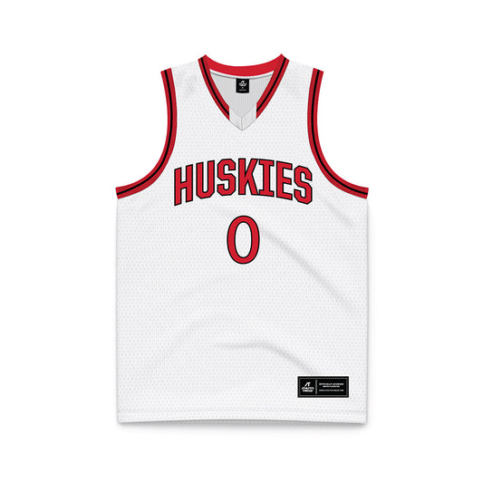 Northeastern - NCAA Men's Basketball : Josh Goodwin - White Basketball Jersey-0