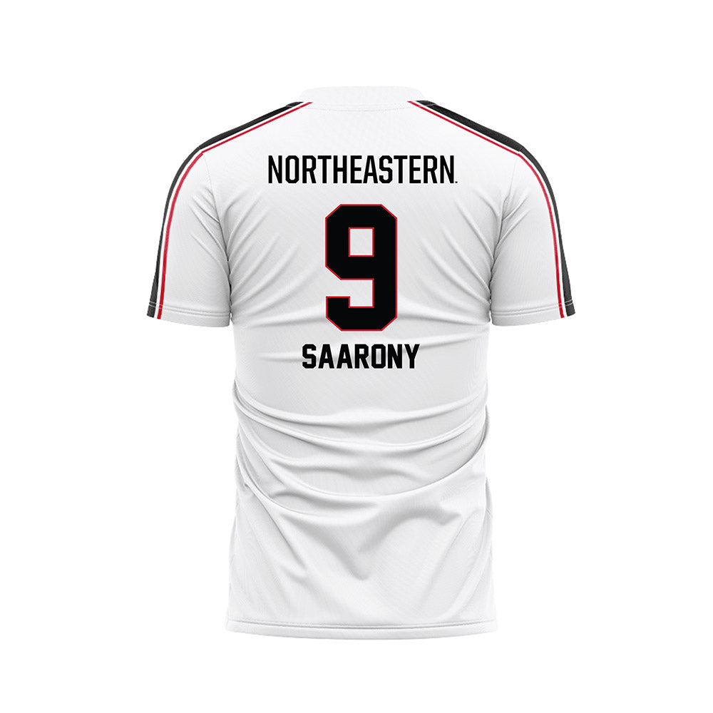 Northeastern - NCAA Men's Soccer : Shai Saarony - White Soccer Jersey-1