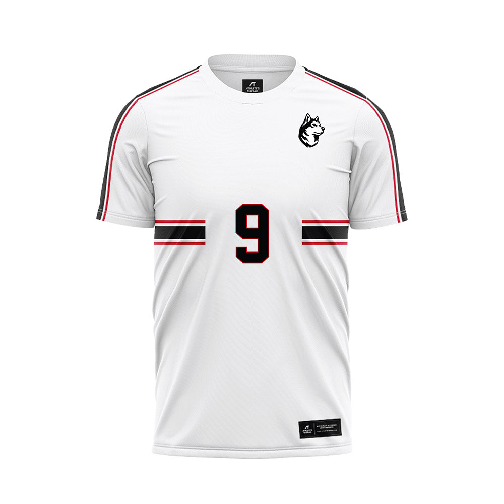 Northeastern - NCAA Men's Soccer : Shai Saarony - White Soccer Jersey-0