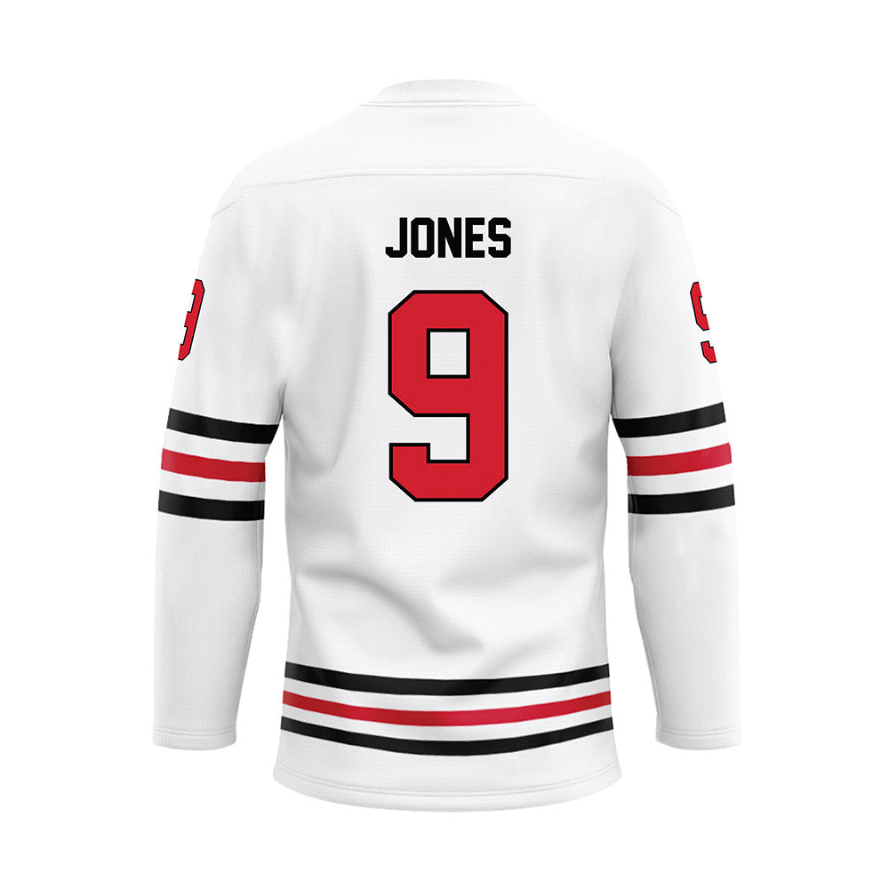 Northeastern - NCAA Men's Ice Hockey : Noah Jones - White Hockey Jersey-1