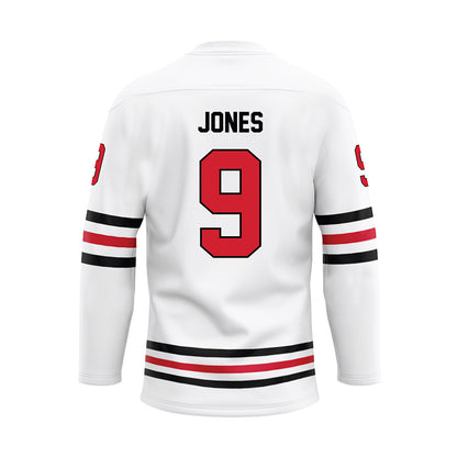 Northeastern - NCAA Men's Ice Hockey : Noah Jones - White Hockey Jersey-1