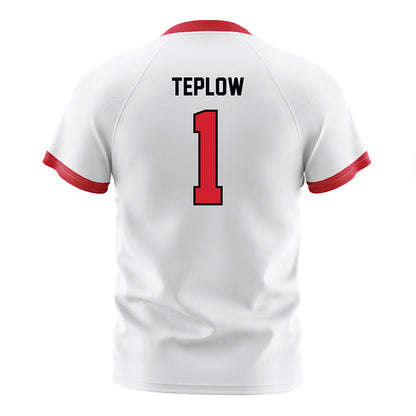 Northeastern - NCAA Women's Soccer : Eliza Teplow - White Soccer Jersey-1