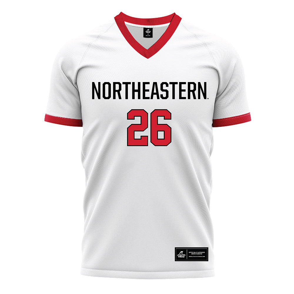 Northeastern - NCAA Women's Soccer : Scarlett Baur - White Soccer Jersey-0