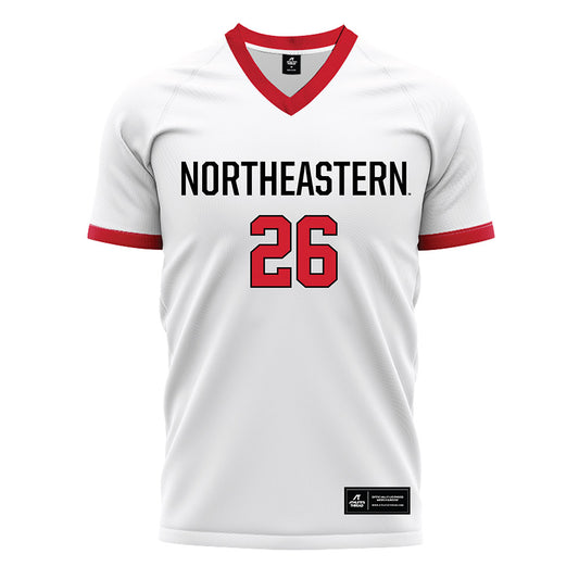 Northeastern - NCAA Women's Soccer : Scarlett Baur - White Soccer Jersey-0