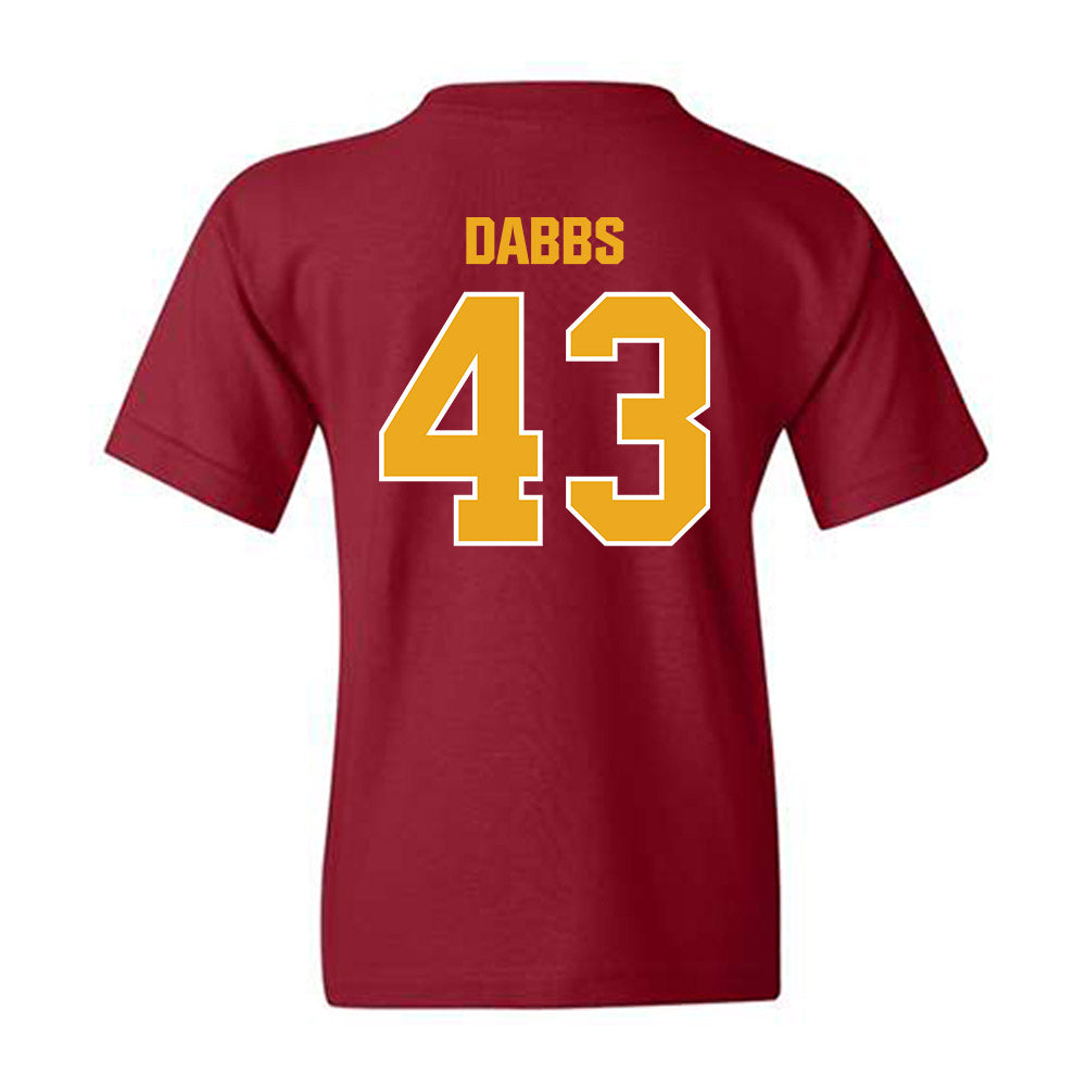 ULM - NCAA Baseball : Cash Dabbs - Classic Shersey Youth T-Shirt-1