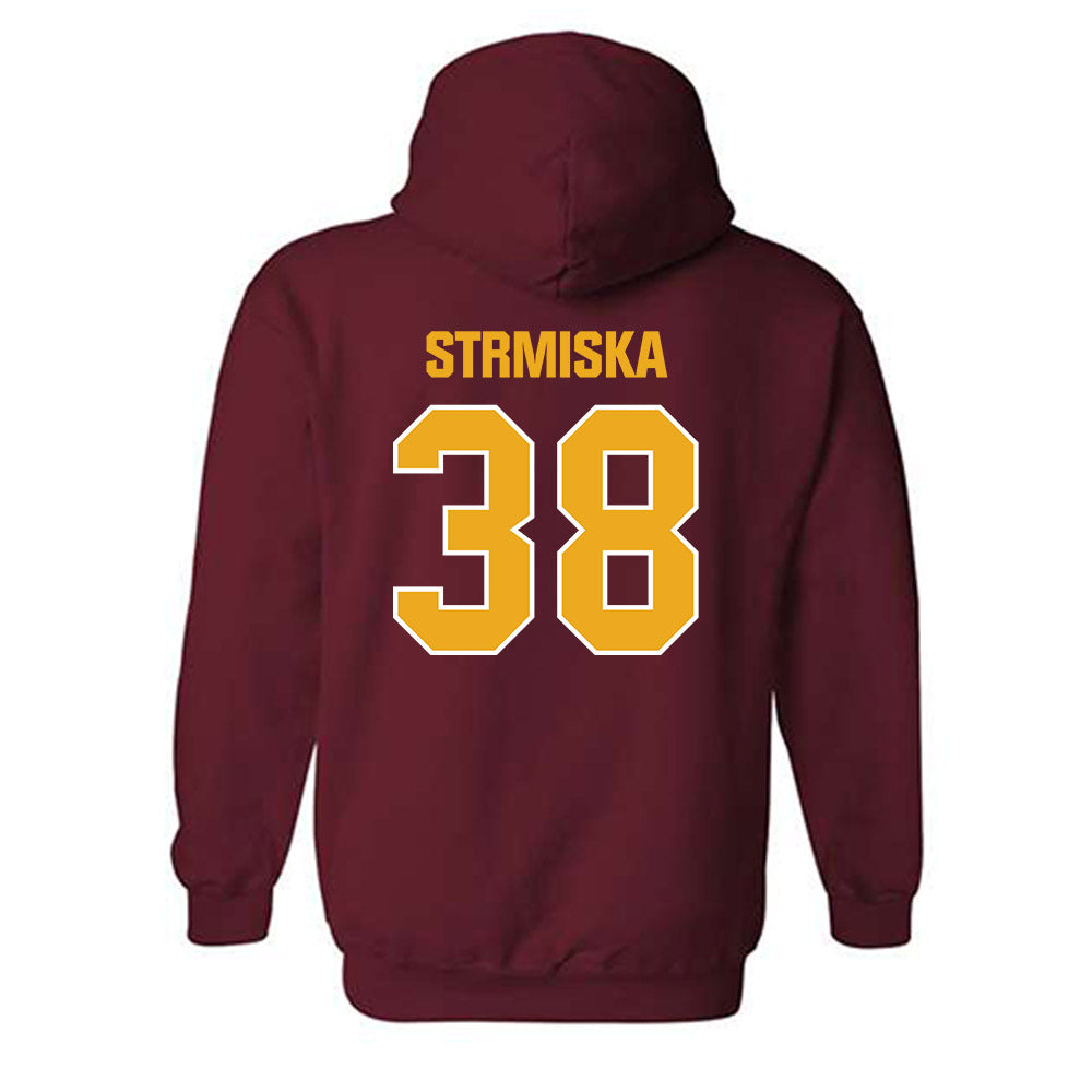 ULM - NCAA Baseball : Caleb Strmiska - Classic Shersey Hooded Sweatshirt-1