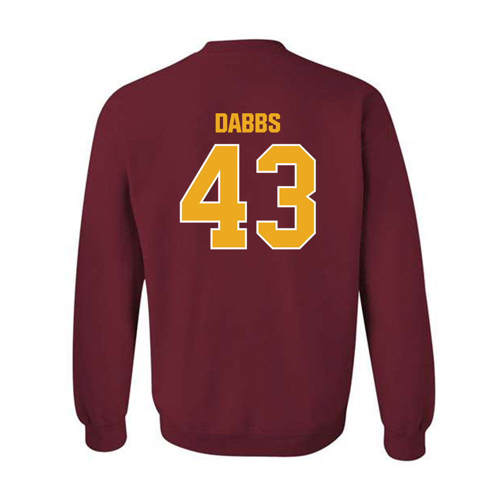 ULM - NCAA Baseball : Cash Dabbs - Classic Shersey Crewneck Sweatshirt-1