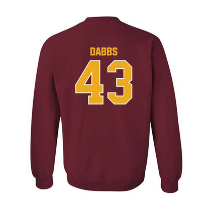 ULM - NCAA Baseball : Cash Dabbs - Classic Shersey Crewneck Sweatshirt-1