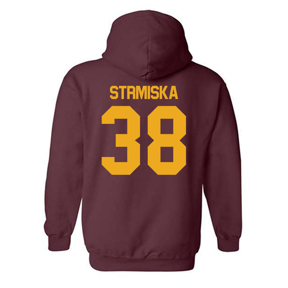 ULM - NCAA Baseball : Caleb Strmiska - Classic Shersey Hooded Sweatshirt-1