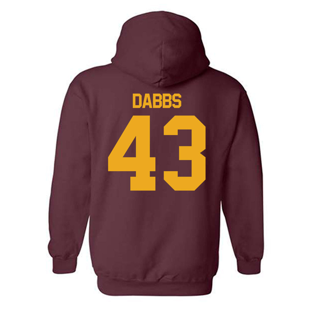 ULM - NCAA Baseball : Cash Dabbs - Classic Shersey Hooded Sweatshirt-1
