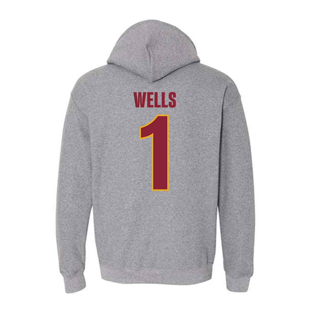 ULM - NCAA Football : Kevontay wells - Classic Shersey Hooded Sweatshirt-1